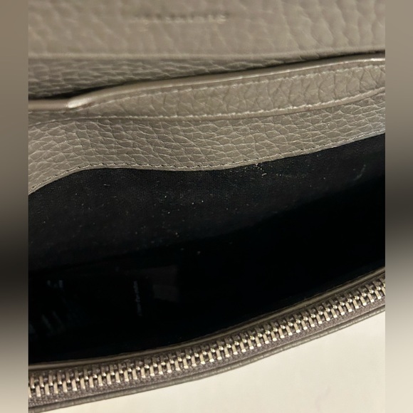 AllSaints Grey Pebbled Leather Crossbody  Purse Wallet - Picture 5 of 14